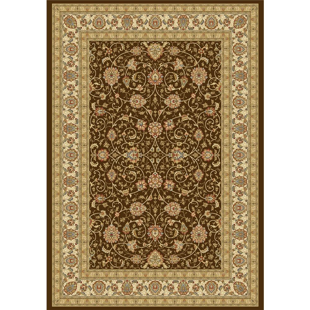 Dynamic Rugs 57120-3767 Ancient Garden 9 Ft. 2 In. X 12 Ft. 10 In. Rectangle Rug in Choc/Ivory
